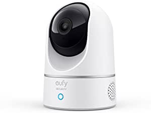Eufy Indoor Cam 2K Pan & Tilt Home Security Camera for Indoor Surveillance, Human and Pet AI, Works with Voice Assistants, Motion Tracking, Night Vision.