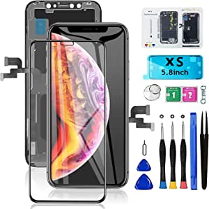 for iPhone Xs Screen Replacement 5.8 inch, Mobkitfp 3D Touch LCD Display Digitizer for iPhone Xs Replacement Screen Model A1920, A2097, A2098,A2099, A2100 Repair Tool+Waterproof Seal+Tempered Film