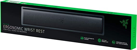 Razer Ergonomic Wrist Rest Standard Full Sized, Plush Leatherette