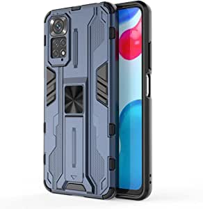 Xiaomi Redmi Note 11, Original New Case From GrabMobily - Heavy Duty Armor Cover - Premium quality cover Slip-Resistant - Blue