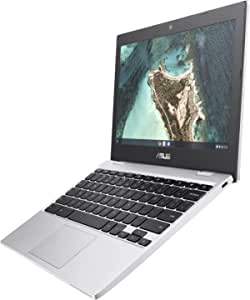 ASUS Chromebook CX1, 11.6" HD NanoEdge Display, Intel Celeron N3350 Processor, 32GB eMMC,  4GB RAM, Spill-resistant Keyboard, Chrome OS, Transparent Silver, CX1100CNA-AS42