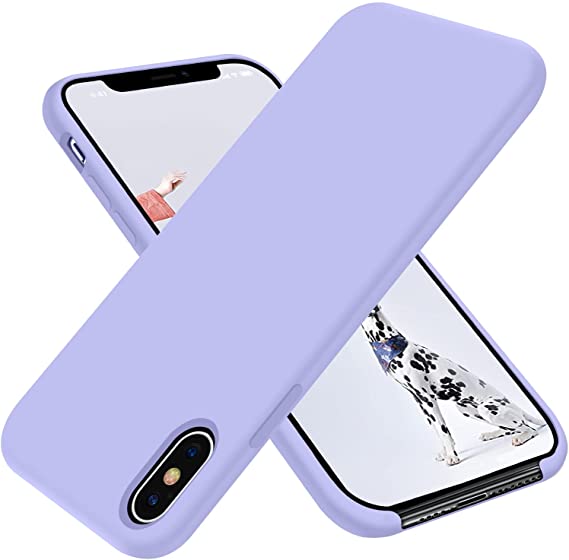 OTOFLY iPhone Xs Max Case,Ultra Slim Fit iPhone Case Liquid Silicone Gel Cover with Full Body Protection Anti-Scratch Shockproof Case Compatible with iPhone Xs Max, [Upgraded Version] (Lilac)
