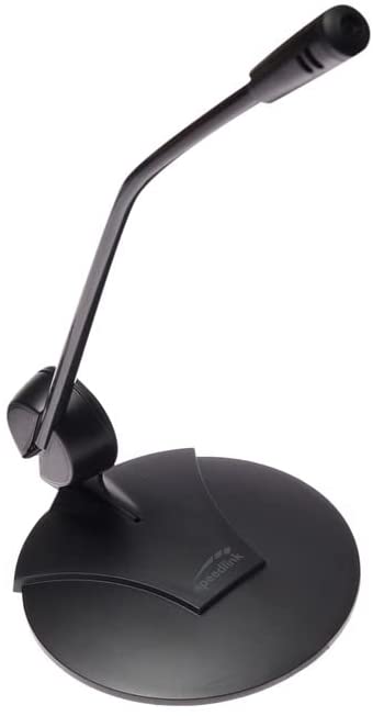 2M AUX Stand Desk Microphone Cable & Stand Microphone - Black