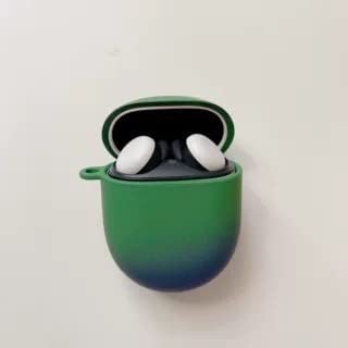 Suitable for google pixel buds2 bluetooth headset Protective Hard Case - Grass Green & Sapphire Blue