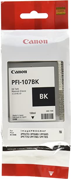 Canon PFI-107 BK Canon PFI107 Inkjet Cartridge