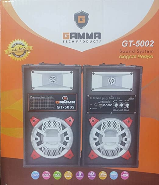 GAMMA GT 5002 2 Piece 6 Inch Speaker Flash Bluetooth Speaker for PC Laptop