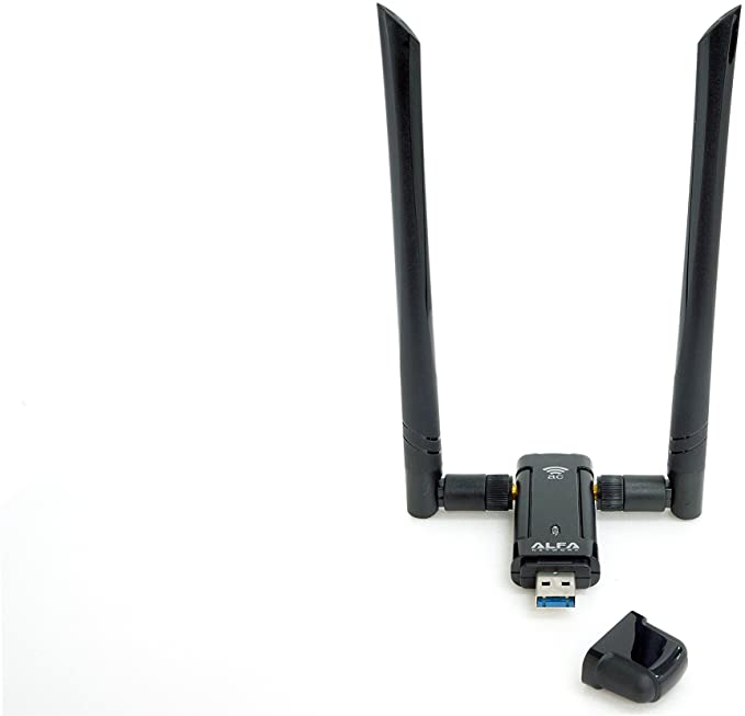 ALFA Network AWUS036AC Long-Range Wide-Coverage Dual-Band AC1200 USB Wireless Wi-Fi Adapter w/High-Sensitivity External Antenna - Windows, MacOS & Kali Linux Supported