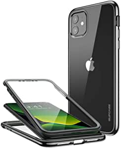 SUPCASE [Unicorn Beetle Electro Series] Phone Case for Apple iPhone 11 2019 6.1 inch Case, Metallic Electroplated Edges, Slim Full-Body Protective Case with Built-in Screen Protector (Black)