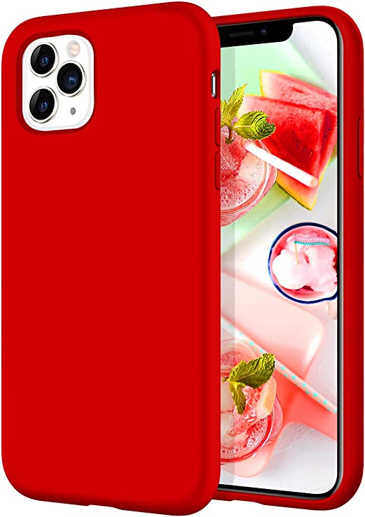 BENTOBEN iPhone 11 Pro Case, Slim Soft Silicone Full Covered Anti-Slip Shockproof Protective Girly Case Cover for Apple iPhone 11 Pro 5.8" 2019, Red
