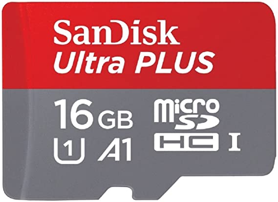 SanDisk Ultra Plus 16GB MicroSDHC UHS-I Memory Card with Adapter