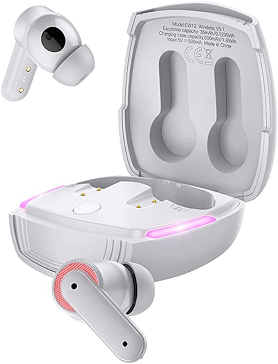 Hoco EW13 - Magic Flow True Bluetooth Wireless ENC Noise Cancelling Gaming Headset, Compatible with iPhone Samsung Xiaomi Huawei Oppo - Grey