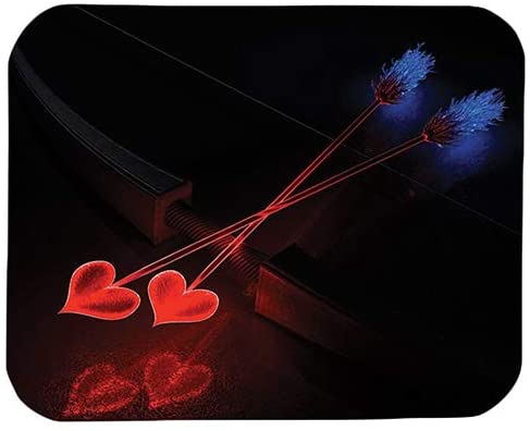 Heart Arrow Print 22 X 18 Cm Mouse Pad For Pc & Laptop, Multi Color