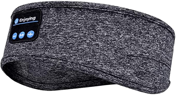 Sleep Headphones Bluetooth Headband,Wireless Sleeping Headphones Breathable Music Headband with Bluetooth 5.0,Sleeping Headphones Built-in HD Stereo Speakers for Sports, Yoga, Sleepers - GREY