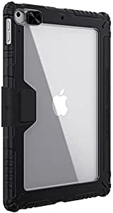 Nillkin Case for Apple iPad 10.2" 2019/2020 8th Generation (10.2" Inch) Bumper Pro Leather Camera Slider Camshield Protect Stand Smart Wake & Sleep Pencil Holder Black