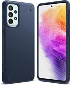 Ringke Onyx Compatible with Samsung Galaxy A73 5G (2022) Case, Shockproof Rugged Heavy Duty Non-Slip Flexible TPU Cover - Navy