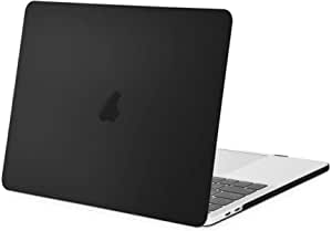 CASOSHIELD Case Compatible with New 2020 MacBook Air 13 inch Case M1 A2337 A2179 A1932, Plastic Hard Shell Case Retina Display with Touch ID (2018-2020), Black matt