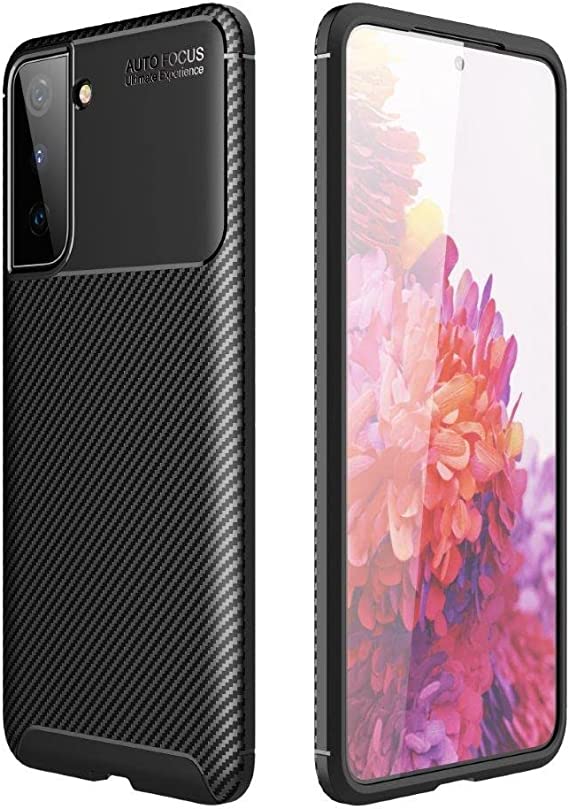 Compatible Case For Samsung Galaxy S21 Plus, Carbon Beatle Anti-Slip, Ultra Thin, Shock Absorption, Cover For Samsung Galaxy S21 Plus - Black