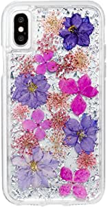 Case-Mate iPhone X Case - KARAT PETALS - Made with Real Flowers - Slim Protective Design - Apple iPhone 10 - Purple Petals