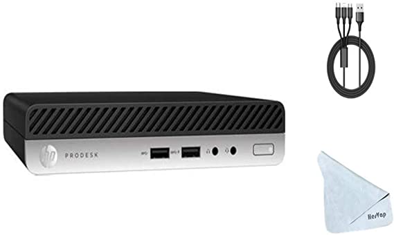HP ProDesk Mini Tower Desktop PC, Intel Core i5-7500T up to 3.3GHz, 8GB RAM, 128GB SSD, Integrated Graphics, Window 10 Pro 64bit W/ 29.9 Value 3in1 Charging Cable and Microfiber Cloth