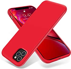 OTOFLY iPhone 11 Pro Max Case,Ultra Slim Fit iPhone Case Liquid Silicone Gel Cover with Full Body Protection Anti-Scratch Shockproof Case Compatible with iPhone 11 Pro Max (Red)