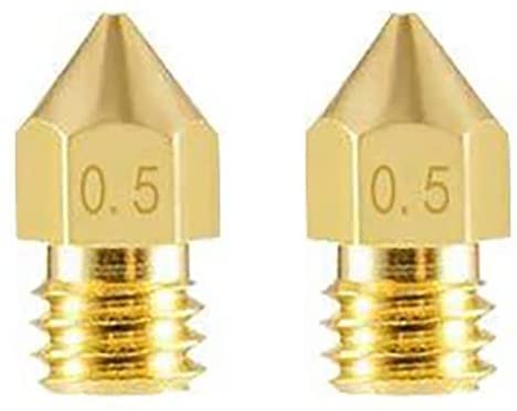 2 pcs 3D Printer MK8 Extruder Brass Nozzle 0.5 mm