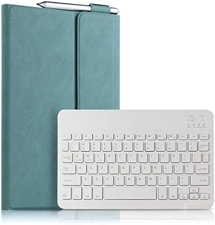 JAMIE Bluetooth Keyboard Case for Huawei MatePad T10s 10.1'' 2020 (AGS3-W09/AGS3-L09), Tablet Keyboard Leather Case with Arabic Stickers (Blue)