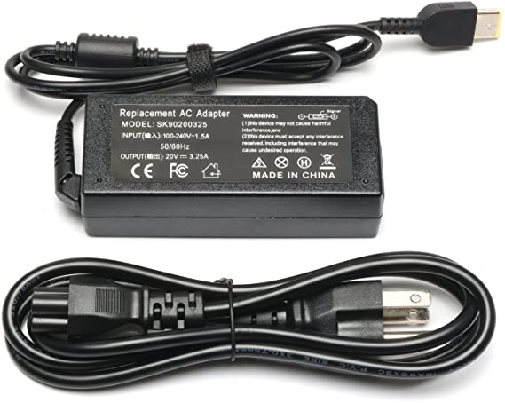 QIMIS INC 65W 20V 3 25A Laptop Charger USB Tip Replacement for Lenovo Thinkpad Yoga 2 pro 11 11s 13 E440 E450 E550 E560 T430 T440 T440S 2191 33U 59370520 59370528 SK90195333