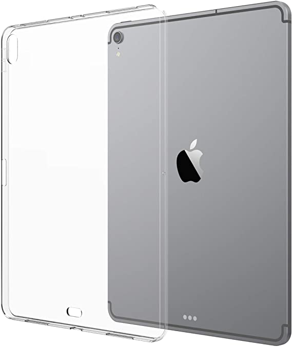 Clearview iPad Pro 12.9 Case 2018 Case TPU Flexible Slim and Light Back Cover for Apple iPad Pro 12.9 in 2018 - Clear (Supports Charging of Apple Pencil)