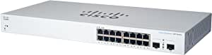 CISCO DESIGNED CBS220-16P-2G Smart Switch | 16 Port GE | PoE | 2x1G SFP | 3-Year Limited Hardware Warranty (CBS220-16P-2G-NA)