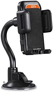 Dausen Tube-360 Universal Windshield Mount, for iPhone and All Smartphones, Perfect for Navigation uses, secrete Dopamine Through Orange Design with Dopamine Symbol