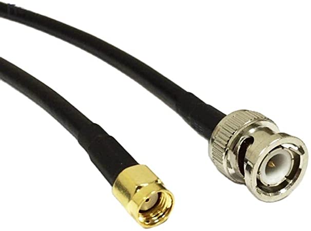 OHM - BNC male To RP-SMA male cable RG58 50ohm 3 Meter length