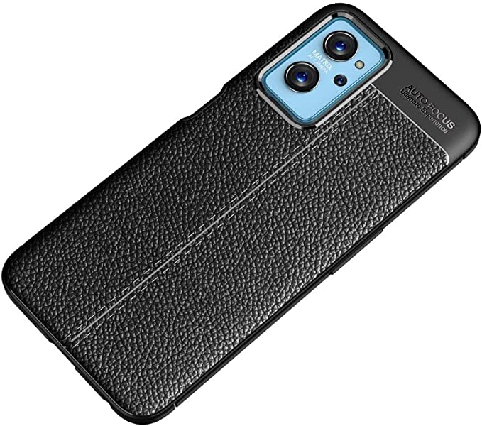 Oppo A36 4G, Ultra Premium quality Case From GrabMobily -, Leather Pattern Shockproof Cover Durable Ultra Thin Carbon Fiber Brushed Protection Case -Slip-Resistant - Original New cover - Black