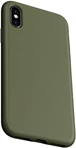 Danbey for iPhone Xs Max Case, 6.5 inches Display, Wheat Straw, Matte Surface, Drop Protection, 2mm Thick Flexible Soft Cover - Olive Green
