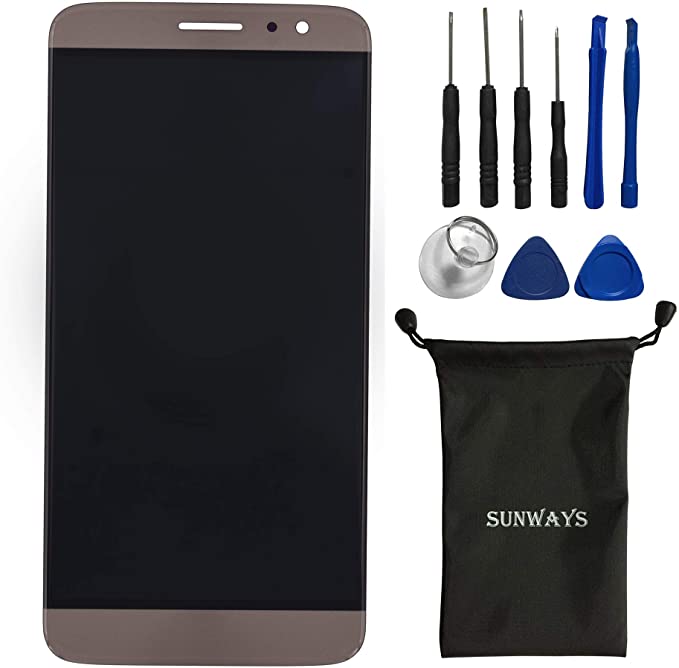 sunways Touch Digitizer LCD Display Screen Replacement Assembly [No Screen Frame] Compatible with Huawei nova Plus-Brown