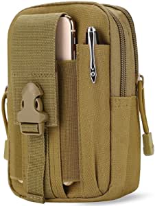 CoreLife Tactical Bag Utility Waist Bag Pack Compact - 1000D Multipurpose Military Grade Pouch Nylon Grade Belt with Cell Phone Holster Holder - Compatible with iPhone 12/13/Pro/Pro Max/Mini