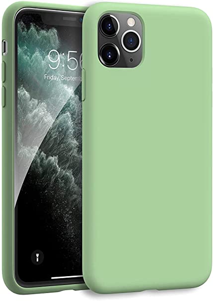 iPhone 12 Pro Case, iPhone 12 Case, Ultra Slim Fit iPhone Case Liquid Silicone Gel Cover with Full Body Protection Anti-Scratch Shockproof Case Compatible with Apple iPhone 12 (Green)