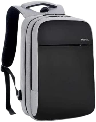 1802 Laptop Backpack Multi-Functional Waterproof USB Port Backpack - Grey*Black