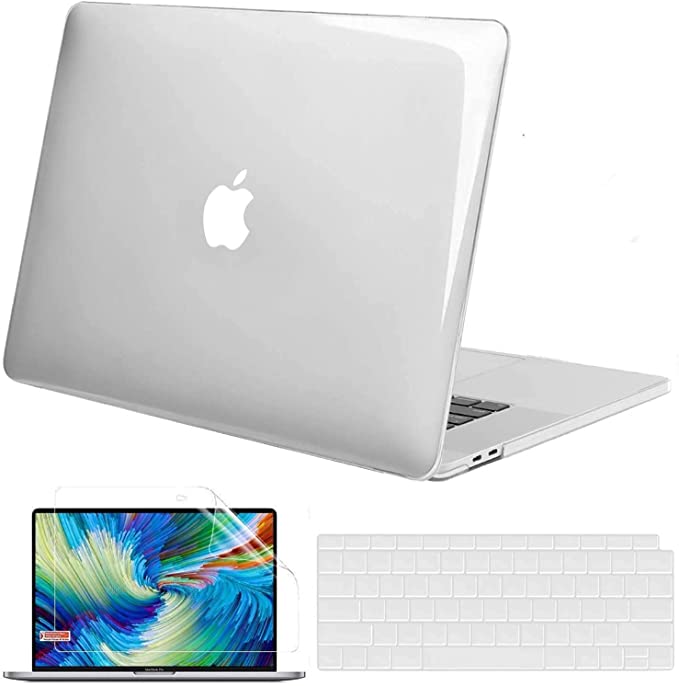 RKINC Case Compatible with MacBook Pro 14 inch Case 2021 Release A2442 M1 Pro / M1 Max Plastic Protective Hard Shell Cover & Keyboard Cover & Screen Protector for MacBook Pro 14 (Crystal Clear)