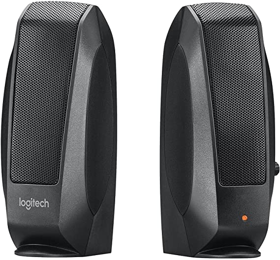 Logitech S-120 2-Piece Stereo Speaker System with Auxiliary Headphone Jack (Black)