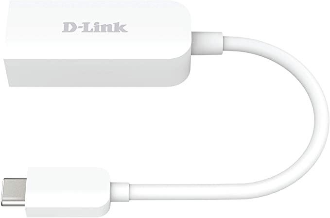 D-Link DUB-E250 USB-C to 2.5G Ethernet Adapter, USB-C to RJ45 2.5 Gigabit LAN, Compatible with Thunderbolt 3, Mac OS and Windows.