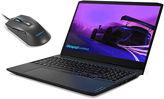 Lenovo IdeaPad Gaming 3 Laptop - Ryzen 7 5800H 8Cores, 8GB RAM, 512GB RAM, NVIDIA GeForce RTX 3050 4GB GDDR6 Graphics, 15.6" FHD 1920x1080 IPS 120Hz, Backlit Keyboard, Dos - Black + Gaming RGB Mouse