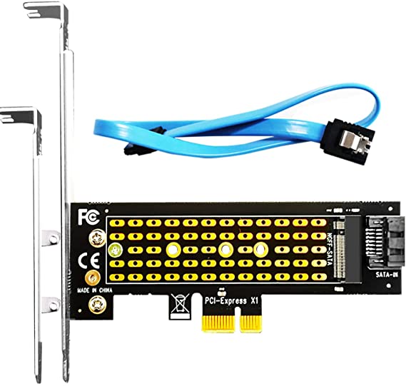 GLOTRENDS M.2 SATA Adapter for M.2 NGFF SATA SSD to SATA I/II/III, SATA Cable and M.2 Screws Included
