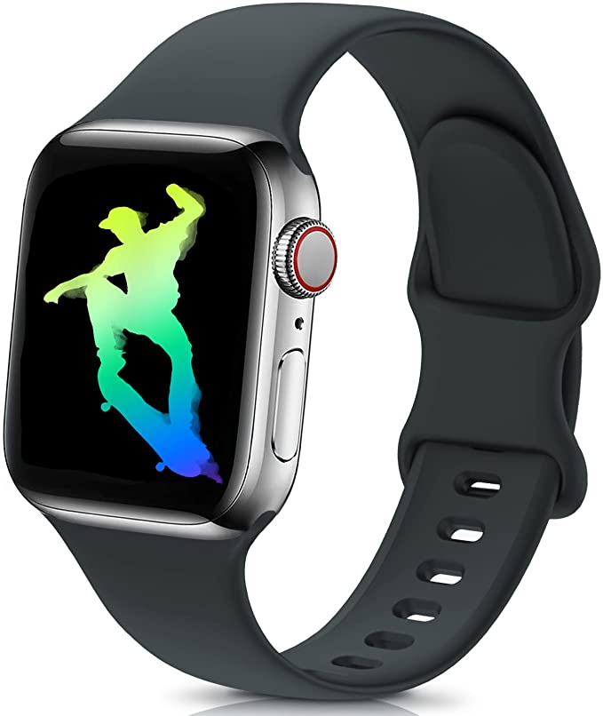 OYODSS Bands Compatible with Apple Watch Band 38mm 40mm 41mm 42mm 44mm 45mm, Soft Silicone Sport Wristbands Replacement Strap Compatible with iWatch Series 7 6 5 4 3 2 1 SE Women Men