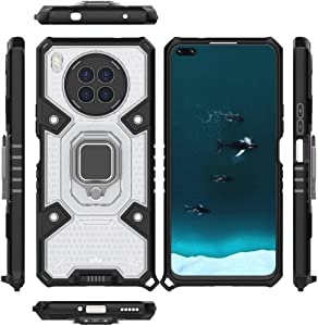 For Huawei Nova 8i, Original New All-in-One Case from CompuMisr Dual Protection Shockproof Case With Original Short Lanyard - Transparent & Black