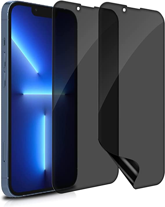 ROVLAK Screen Protector Compatible with Apple iPhone 13 Pro Full Coverage Soft HD Hydrogel Flexible Film Anti-Fingerprint High Sensitivity Protective Screen Film [2-Pack]