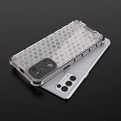 Oppo Reno 5 (4G & 5G), Honeycomb Pattern Shockproof Original Case from CompuMisr - Transparent