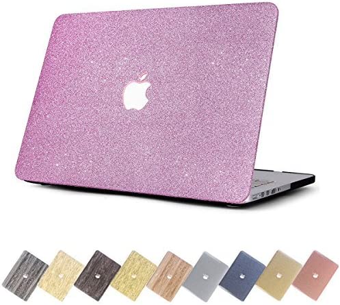 PapyHall MacBook Pro 13 inch Case, New Bling Bling Crystal Leather Case Rubberized Coated Hard Cover Case Colored Glitter Design Plastic Hard Case for MacBook Pro 13 inch Model : A1278 (SS-Purple)