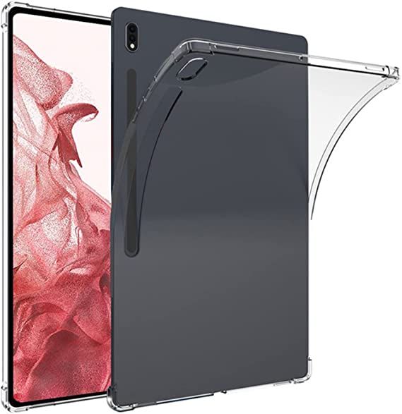 Weideworld Soft TPU Silicone Air Cushion Protective Case for Samsung Galaxy Tab S8 Ultra Transparent