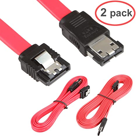 LINESO 2 Pack ESATA to SATA Cable ale to Male M/M Shielded Extender Extension HDD 6Gbps