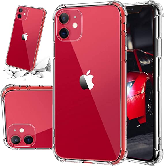 TECHNOUR Compatible with iPhone 11 Case 2019, Crystal Clear Case with 4 Corners Shockproof Protection Soft Scratch-Resistant TPU Cover for iPhone 11 6.1 inch